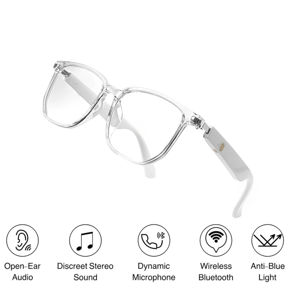 BRAND NEW EUVELLE Wireless Bluetooth Audio Glasses - Clear
